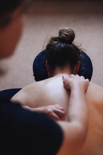 Holistic massage treatment room